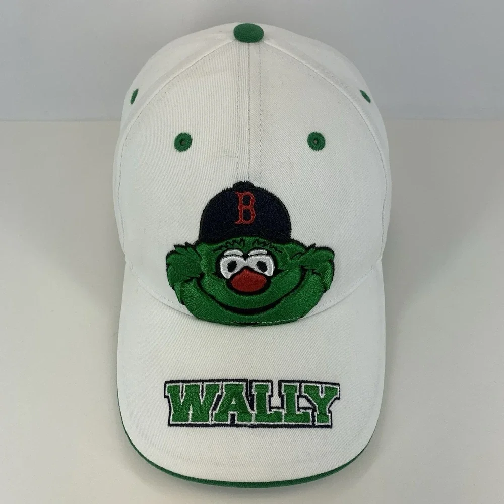 WALLY Red Sox KIDS Hat Boston Green Monster White Adjustable '47 Baseball Cap